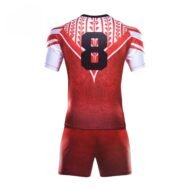 Custom Sublimation Soccer Jersey – Men's Red & White Football Shirt, Breathable Team Uniform - Image 2