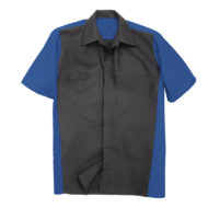 Liberty Edge Men’s Two-Tone Short Sleeve Industrial Work Shirt - Image 3