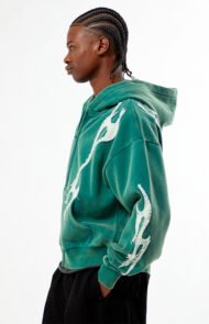 Men's Vintage Wash Zip-Up Hoodie | Distressed Oversized Streetwear | Liberty Edge Industries - Image 5