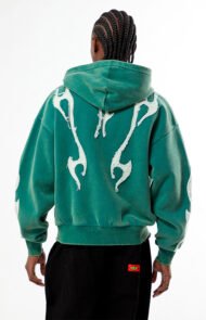 Men's Vintage Wash Zip-Up Hoodie | Distressed Oversized Streetwear | Liberty Edge Industries - Image 2