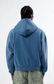 Men's Oversized Zip-Up Hoodie | Distressed Appliqué Streetwear | Liberty Edge Industries - Image 2