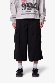 Liberty Edge Extra Long Baggy Cargo Shorts – Black Oversized Utility Streetwear Shorts - Image 2
