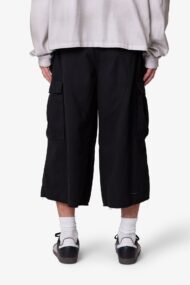 Liberty Edge Extra Long Baggy Cargo Shorts – Black Oversized Utility Streetwear Shorts - Image 5