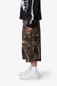 Liberty Edge Extra Long Camo Cargo Shorts – Forest Camouflage Oversized Utility Streetwear Shorts - Image 4