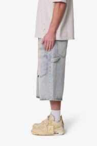 Ultra Baggy Multi-Pocket Denim Shorts – Light Blue Wash - Image 3