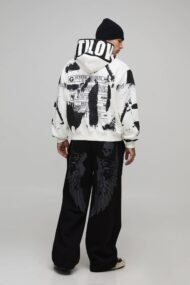 Men's Graphic Full-Zip Hoodie | Oversized Streetwear Hoodie | Liberty Edge Industries - Image 2