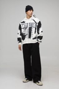 Men's Graphic Full-Zip Hoodie | Oversized Streetwear Hoodie | Liberty Edge Industries